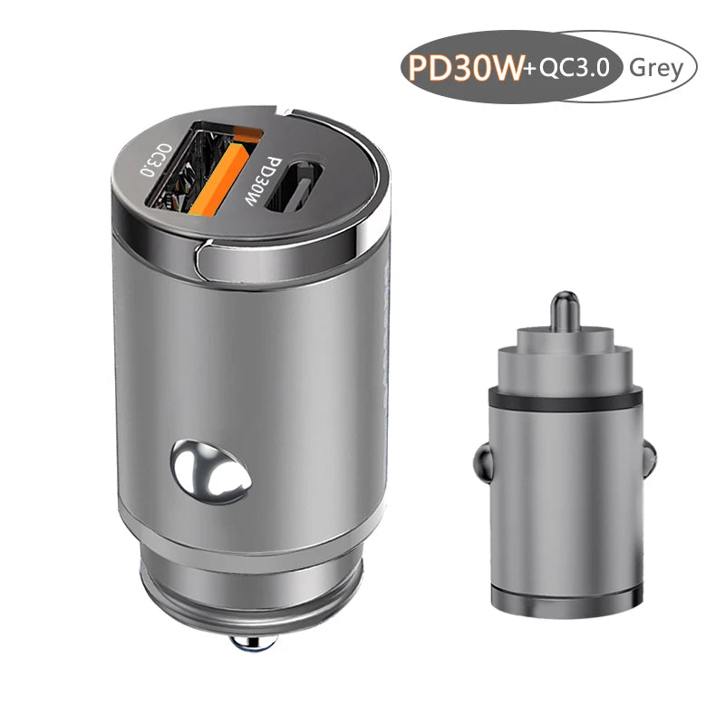 100W Car Fast Charging Dual Ports, Type C and USB