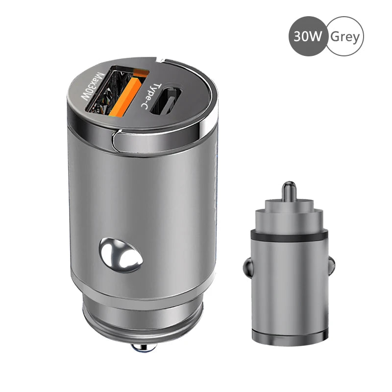 100W Car Fast Charging Dual Ports, Type C and USB